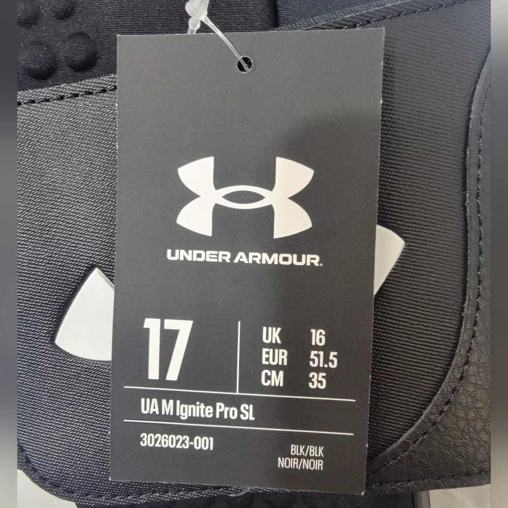 Under Armour Ignite 7 Pro Slides Black/White Mens Size 17